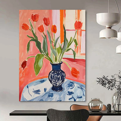 Oversized Hand-Painted Abstract Canvas for Living Room & Home Theater LargeART2229