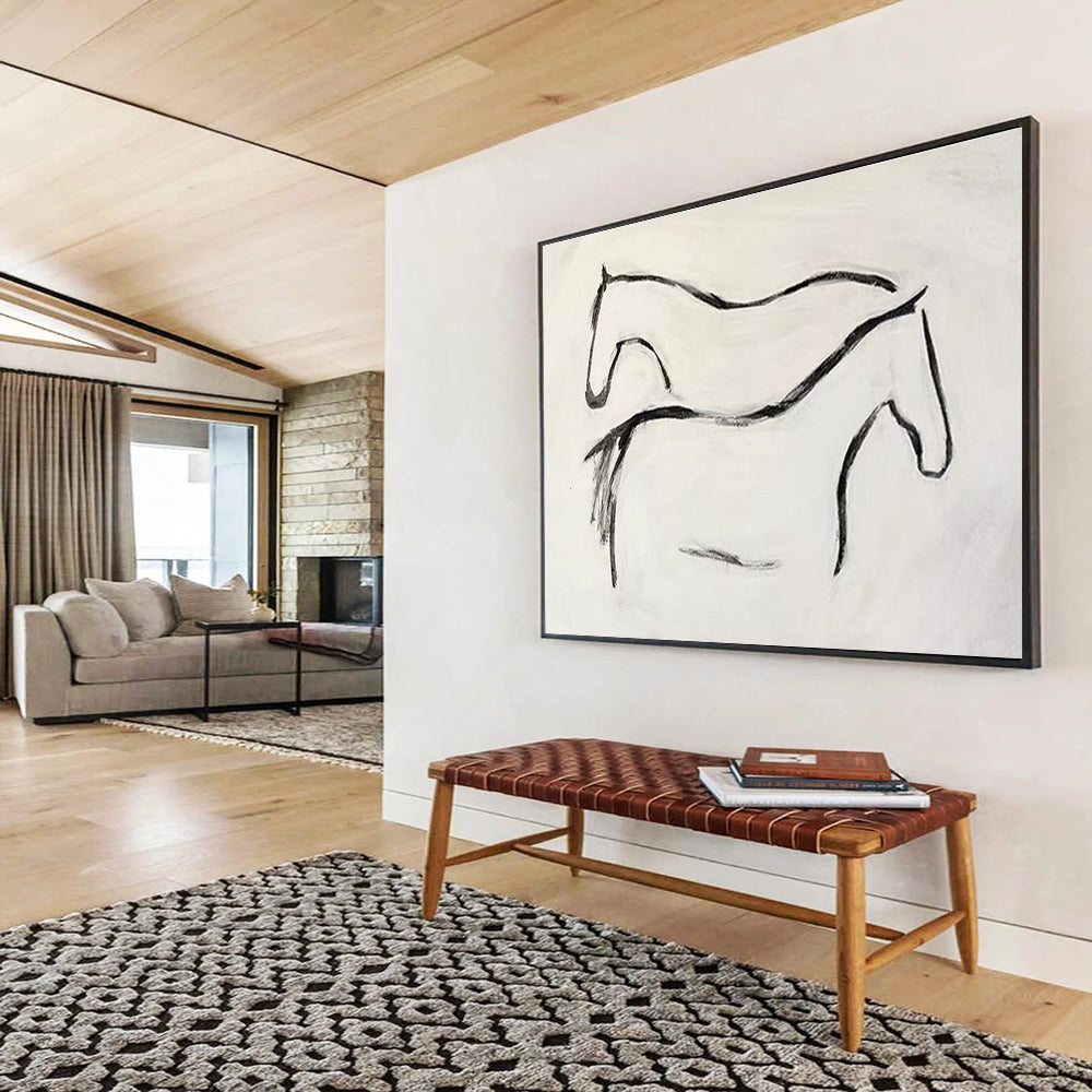 Immense Textured Hand - Painted Abstract Painting for Stylish Spaces DKH751