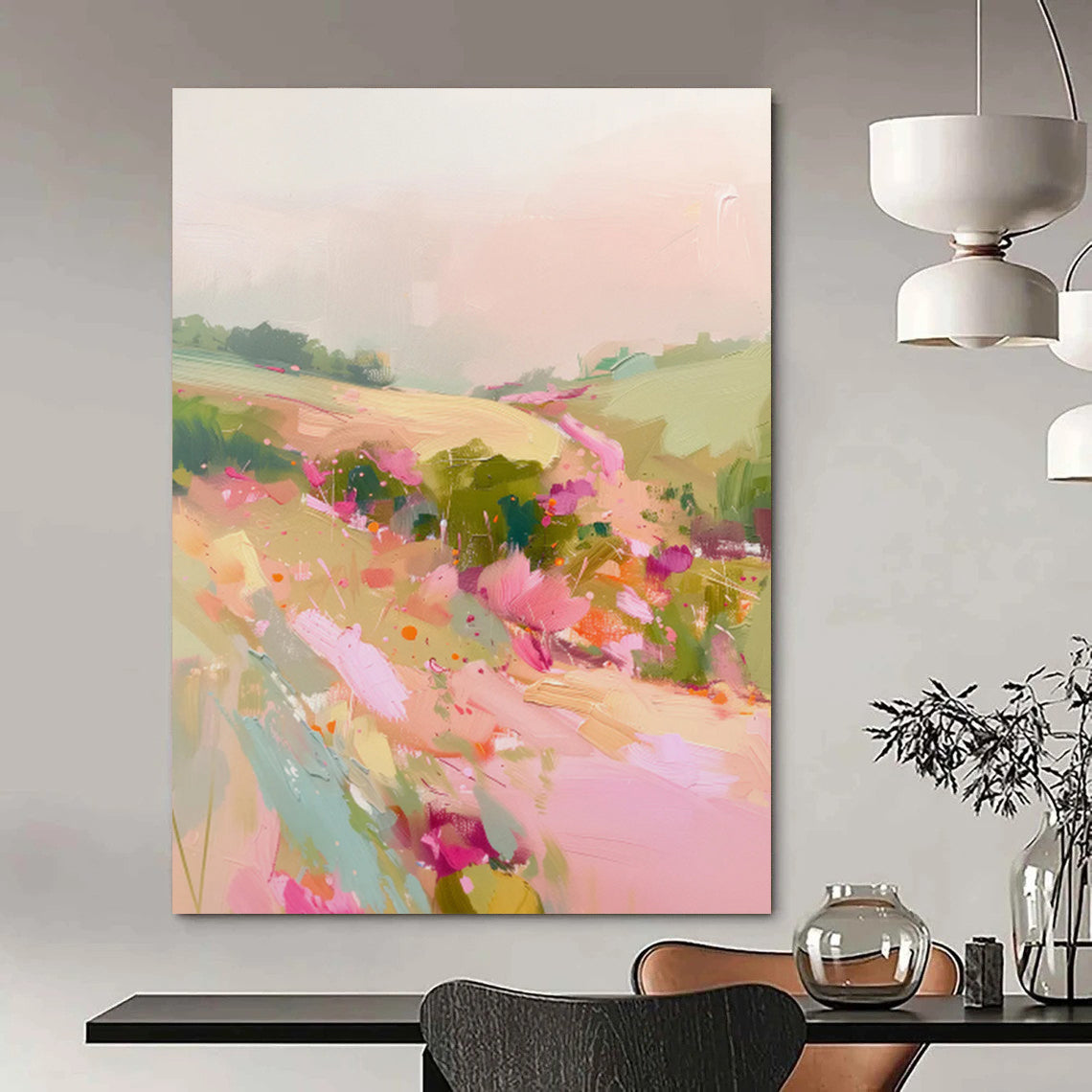 Luminous & Radiant Hand-Painted Custom Abstract Painting for Living Room & Office LargeART2012