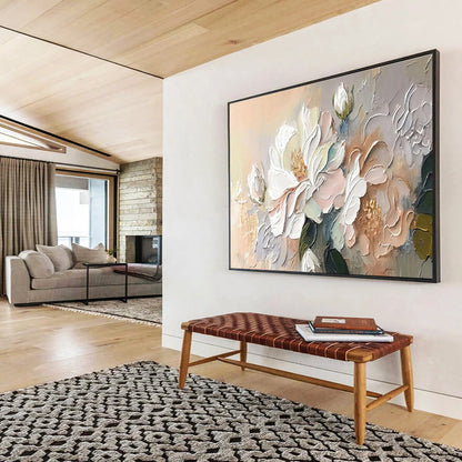 Grandiose Hand - Painted Textured Abstract Mural for Ambiance Creation DKH713