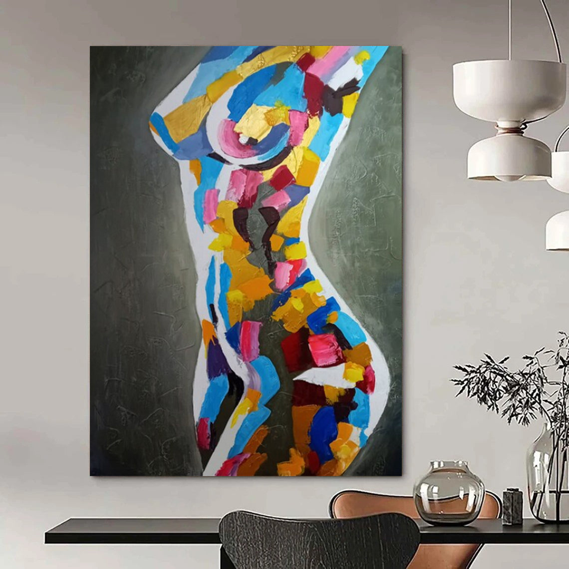 Massive Hand-Painted Abstract Art for Bar & Gym LargeART2189