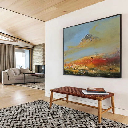 Impressionistic Mountain Sunset - Bold Living Room Drama DLZ042