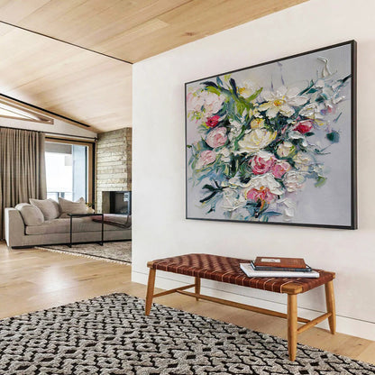 Massive Hand - Painted Textured Abstract Wall Mural for Decor Upgrade DKH661