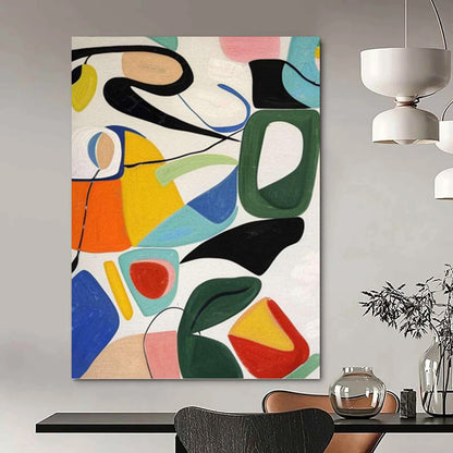 Oversized Hand - Painted Textured Abstract Canvas for Hotel Lobby & Entryway DKH1186