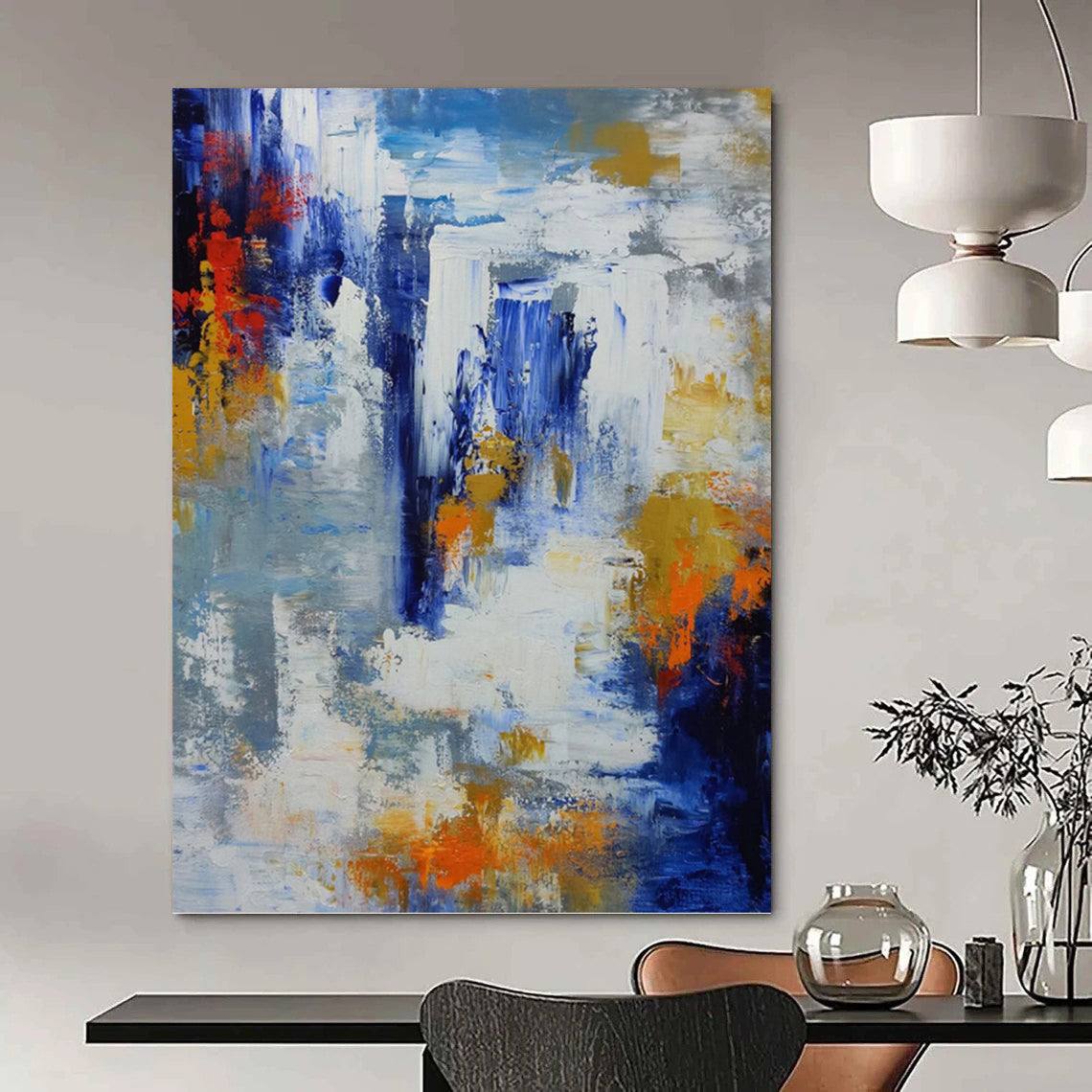 Gorgeous Hand - Painted Textured Abstract Painting for Living Room & Hotel DKH1338