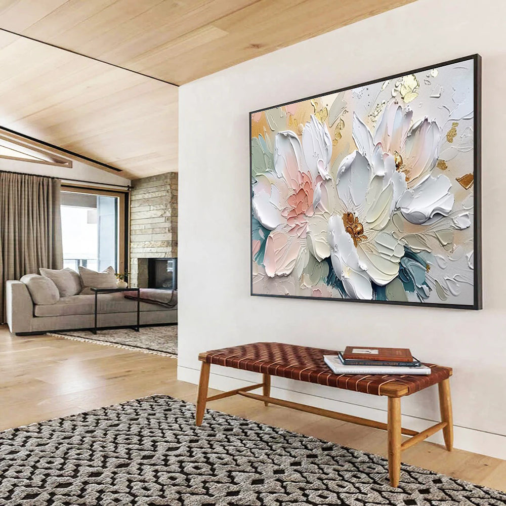 Enormous Textured Hand - Painted Abstract Wall Art for Visual Dominance DKH712