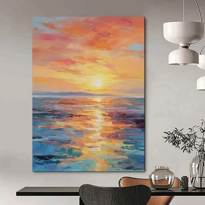 Hand-Painted Bespoke Abstract Canvas for Dining Room & Hallway LargeART1904