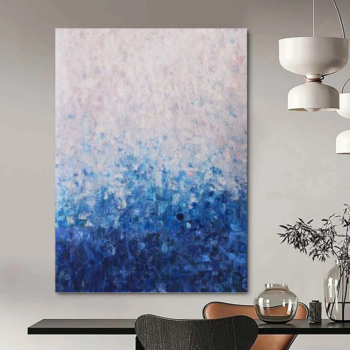 Captivating Hand - Painted Textured Abstract on Canvas for Bedroom & Dining Room DKH1350