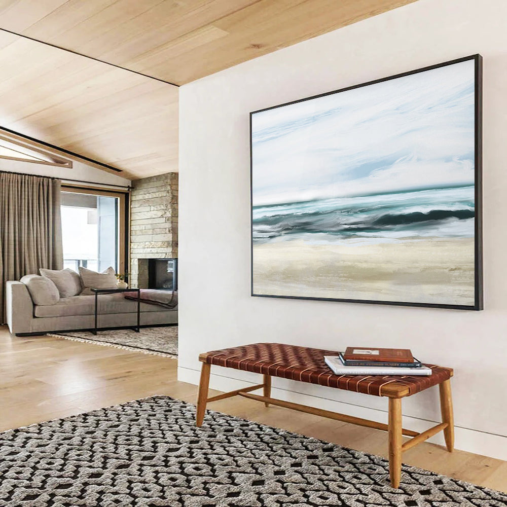 Soft Coastal Waves - Oversized Serene Bedroom Art DLZ128