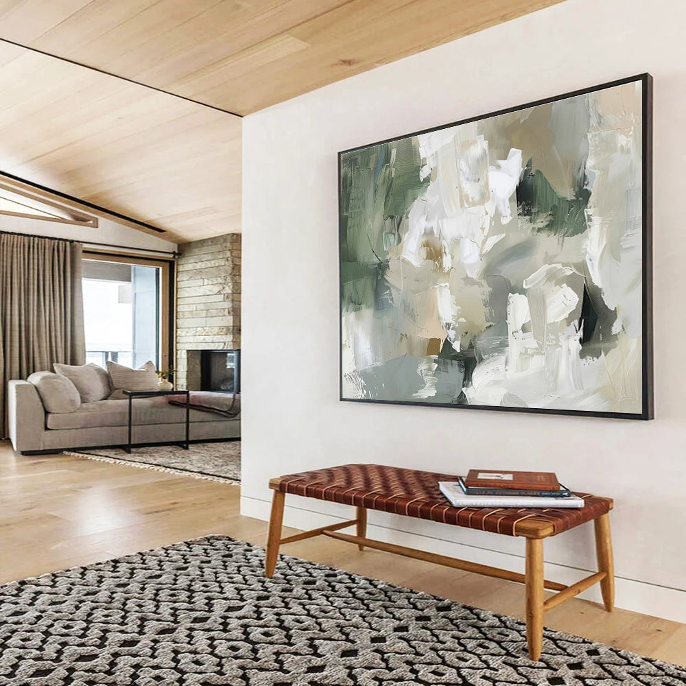 “Elegant Abstraction” Large - Sized Abstract Canvas for Bedroom & Dining Room DKH235