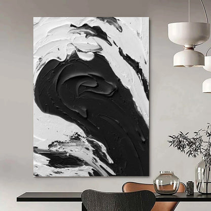 Vertical Hand - Painted Large Abstract Custom Work for Dining Room and Office DKH1679
