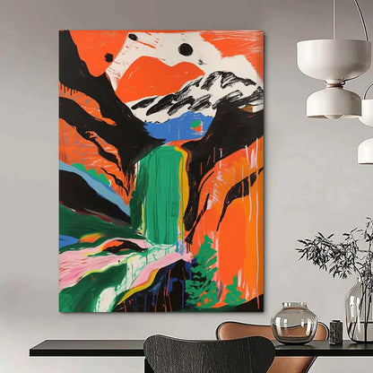 Galactic Drift: Super - Sized - Format Hand - Painted Custom Abstract Work for Hallway and Hotel DTP105
