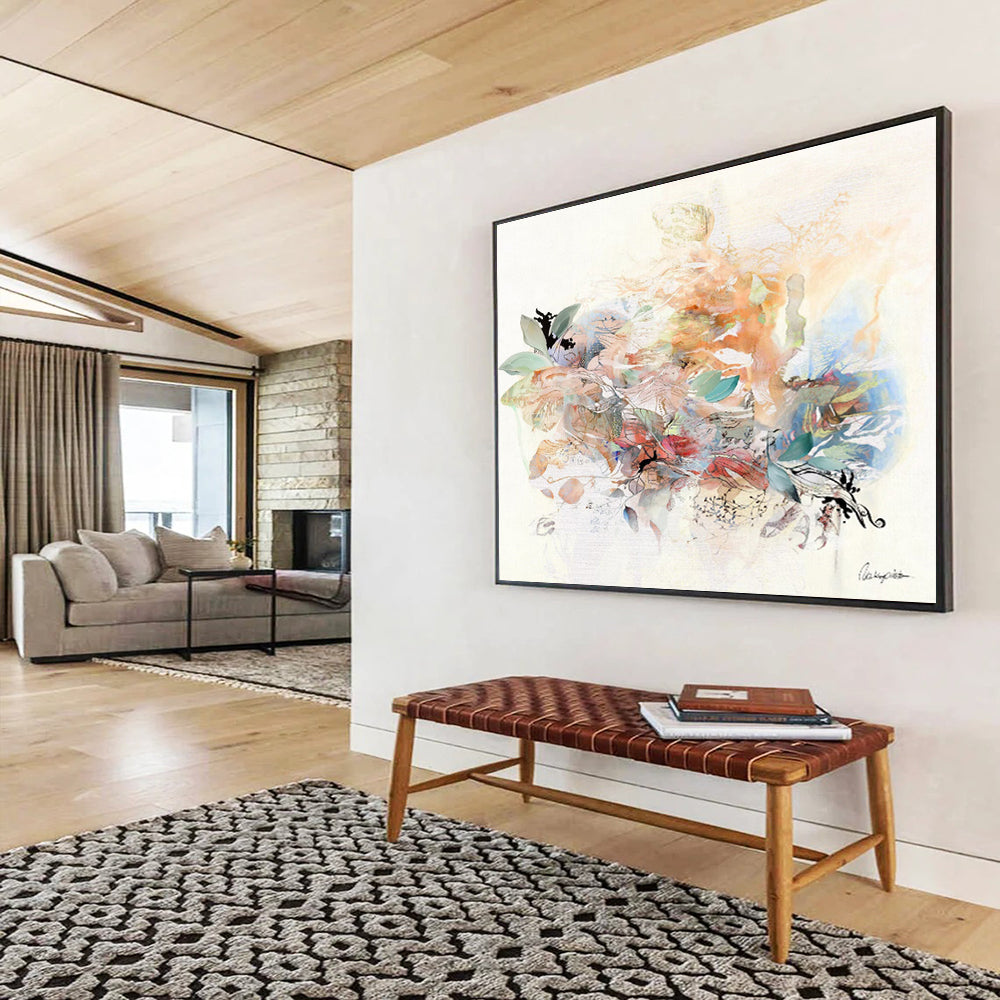 Colossal Textured Abstract Wall Mural for Office & Living Room DKH532