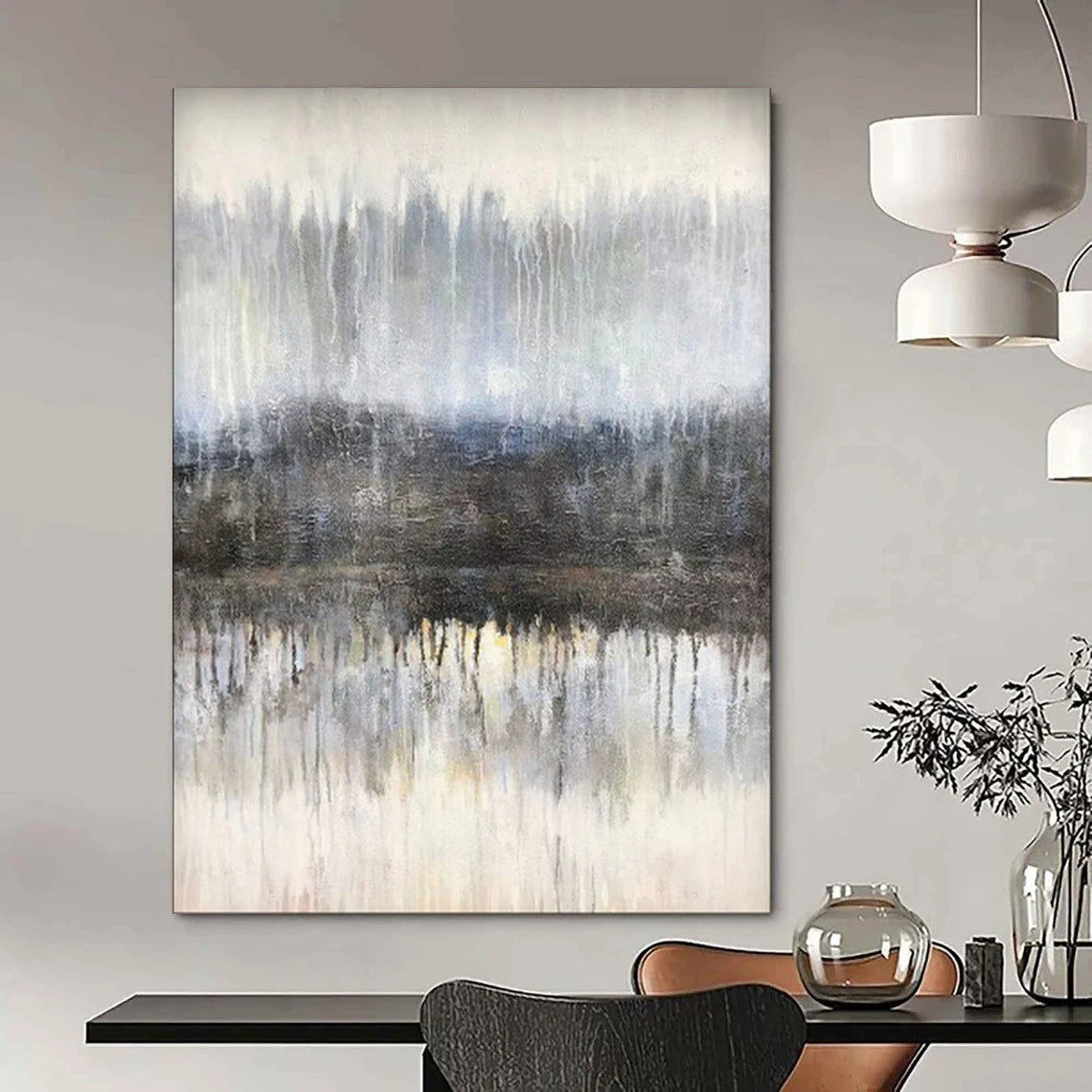 Large-Scale Textured Abstract Wall Art for Dining Room & Entryway LargeART2102