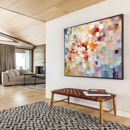 Graceful Original Hand - Crafted Textured Large Abstract Wall Mural for Elegant Ambiance DKH862