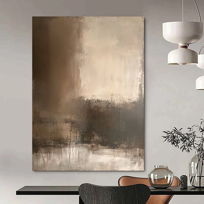 Contemporary abstract artwork featuring earthy tones and textured wall designs perfect for atmospheric backdrops and mixed media applications. DLZ1166