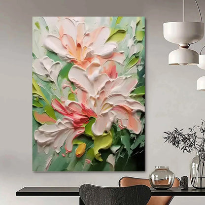 Cheerful Hand - Painted Textured Abstract on Canvas for Bedroom & Bar DKH1396