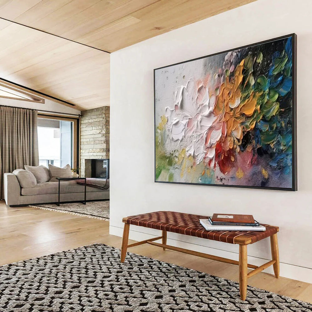 Colossal Hand - Painted Textured Abstract Painting for Decorative Accentuation DKH700