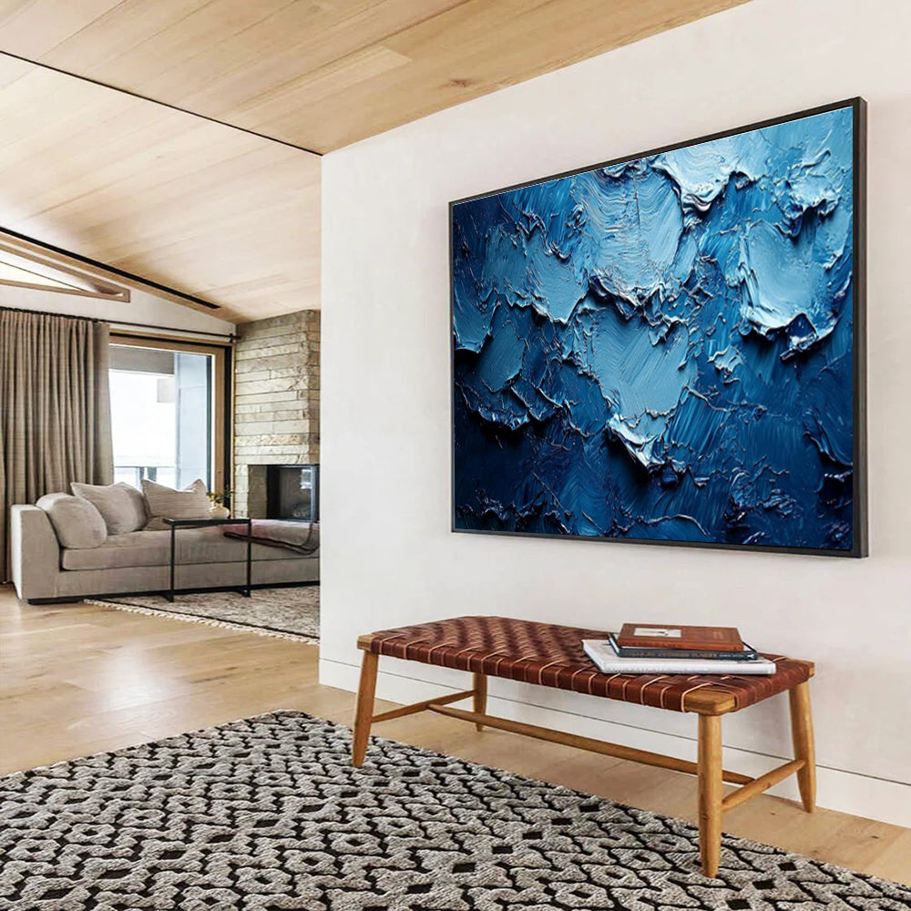 Grand Textured Hand - Painted Abstract Artwork for Prestigious Interiors DKH758