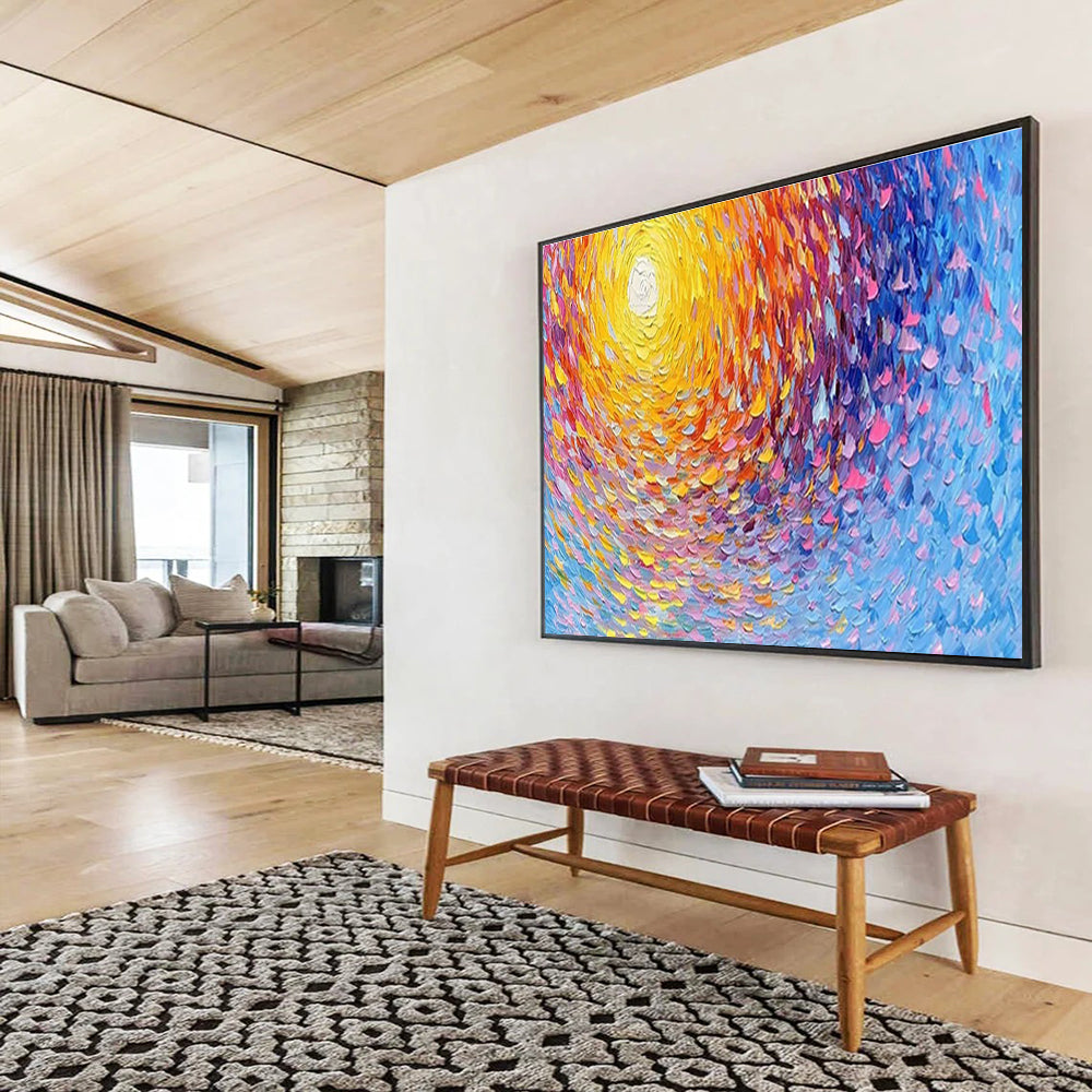 Inviting Large Abstract Canvas for Bar & Entryway DKH881