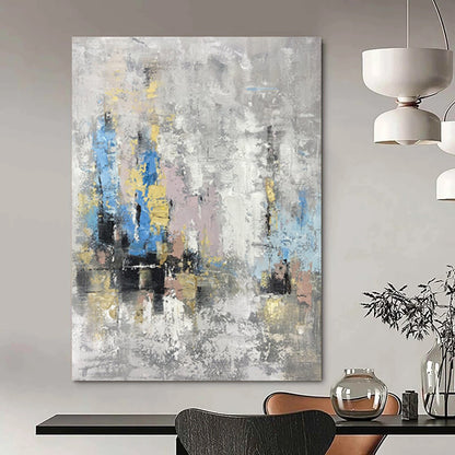 Custom Handmade Abstract Artworks: Big Sizes with Textured Details for Dining Room & Entryway DTP248