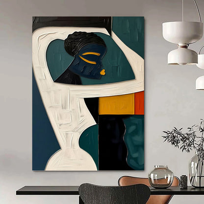 Mammoth Hand - Painted Textured Custom Abstract Painting, Suitable for Office and Hallway DKH1471