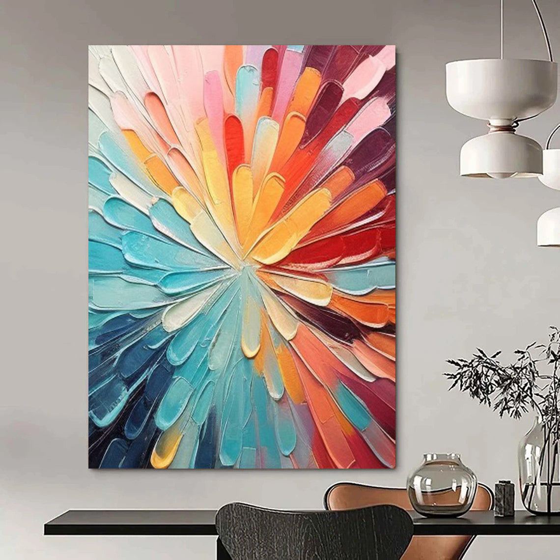 Large Custom Abstract Artworks: Textured Wonders for Bedroom & Entryway DTP288