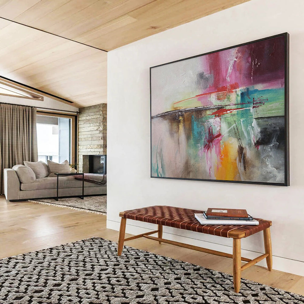 Grand - Sized Tailored Abstract Painting for Hotel Lobby DKH006
