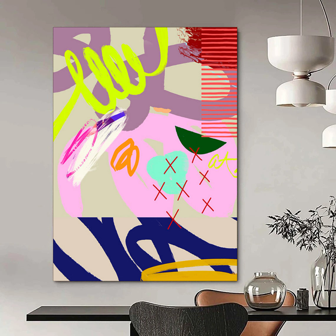 Hand-Painted Personalized Abstract Canvas for Bar & Hotel LargeART1842