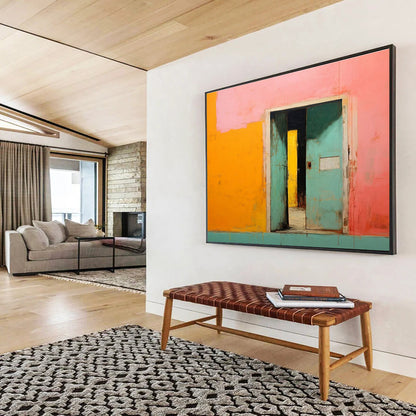 Striking Hand - Painted Textured Abstract Canvas for Living Room & Bar DKH641
