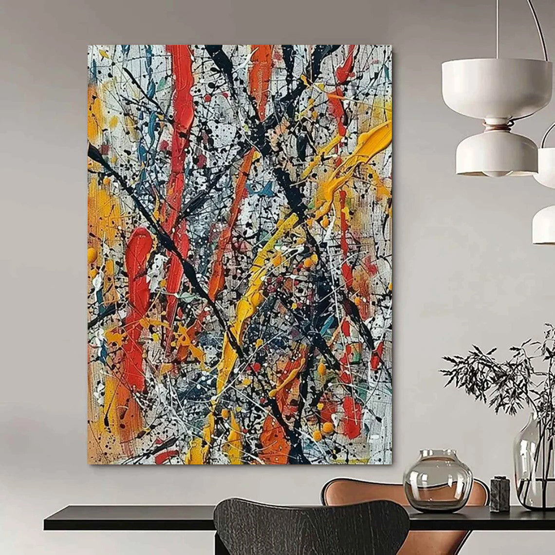 Grandiose Hand-Painted Abstract Art for Bedroom & Hotel Lobby LargeART2355