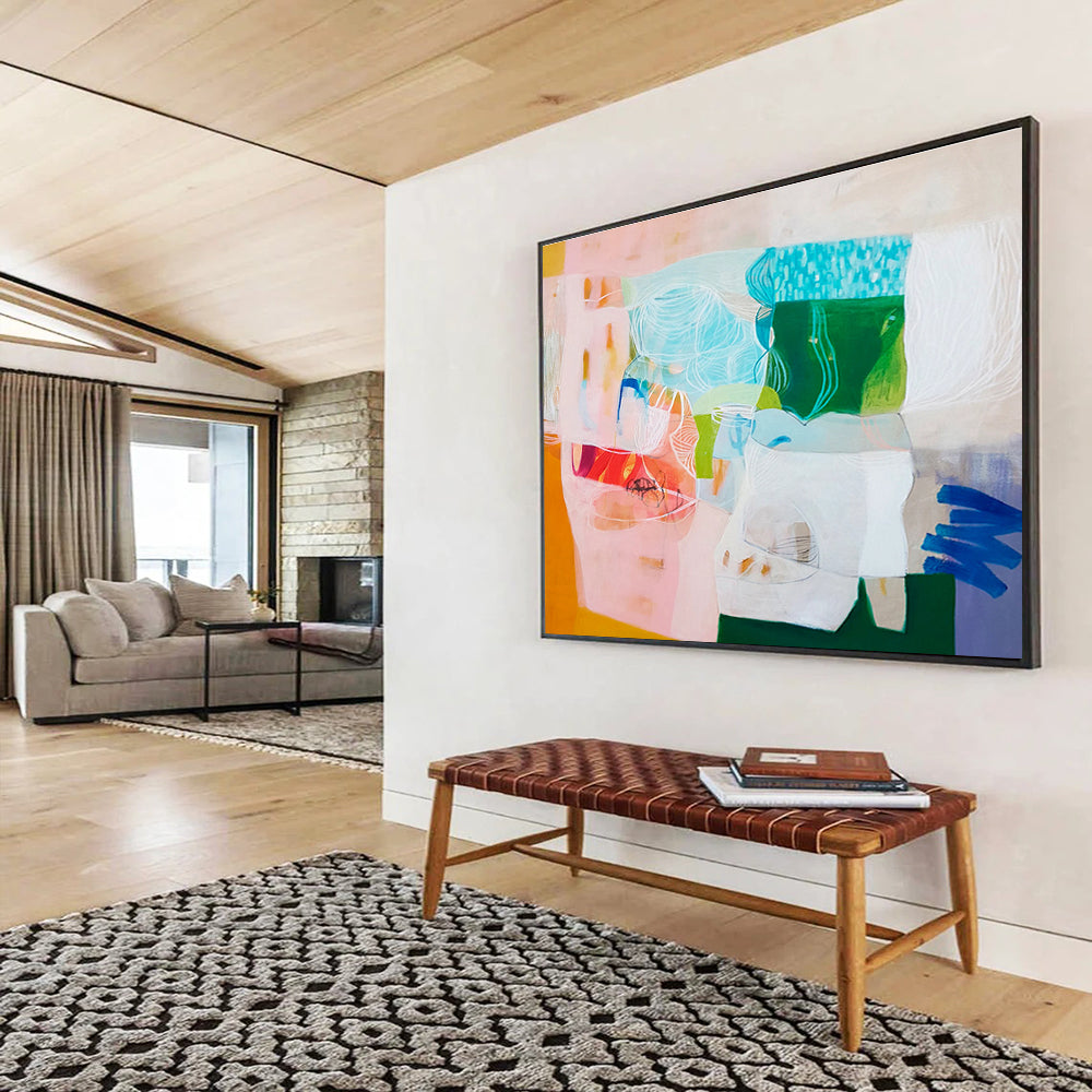 Bespoke Large Abstract Wall Decor for Hotel Suite DKH054