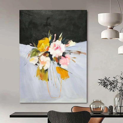 Rustic & Cozy Hand-Painted Custom Abstract Painting for Bedroom & Hallway LargeART1995