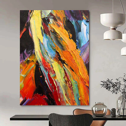 Glamorous Hand - Painted Textured Abstract Painting for Living Room & Hotel DKH1281
