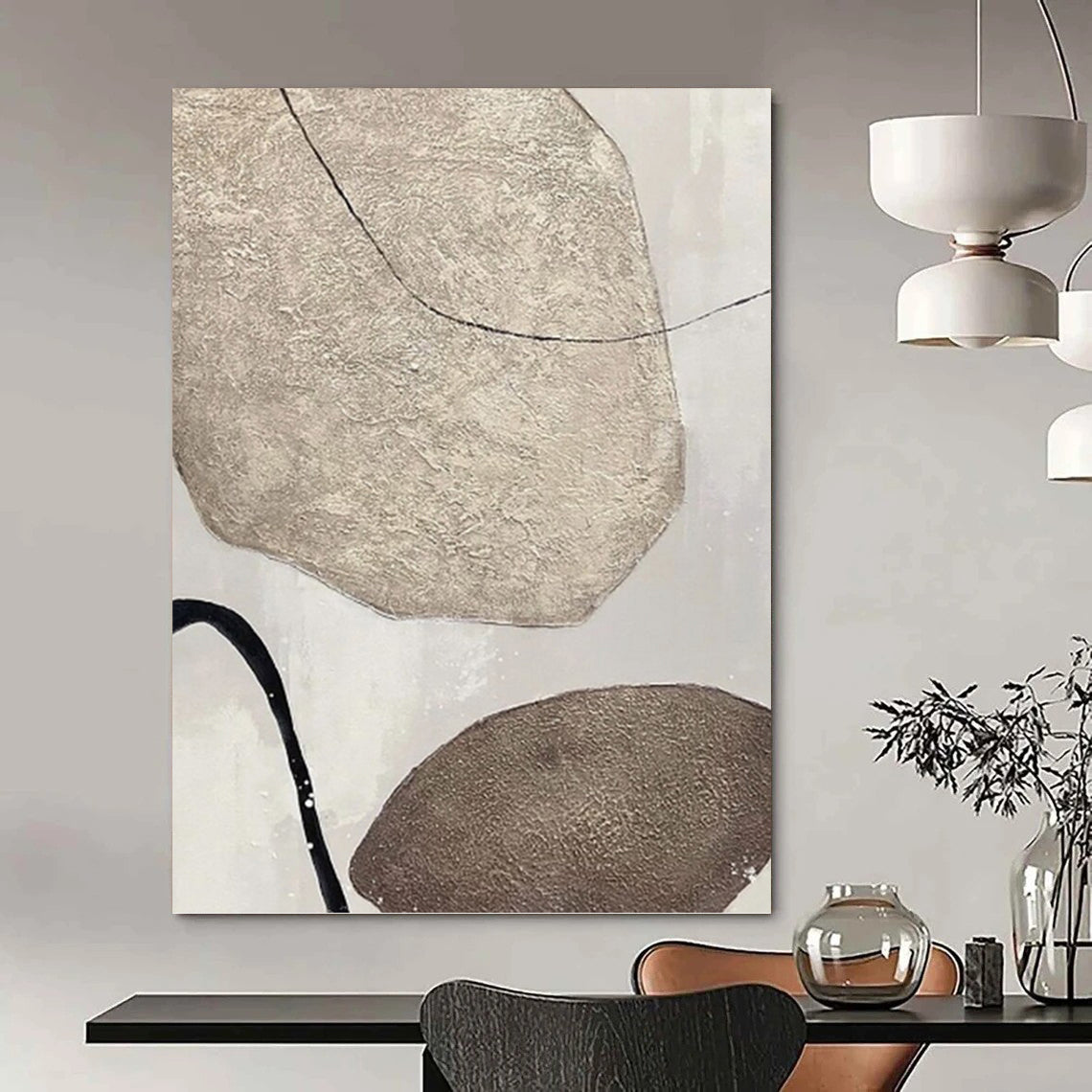 Magical Hand - Painted Textured Abstract for Bedroom & Entryway DKH1321