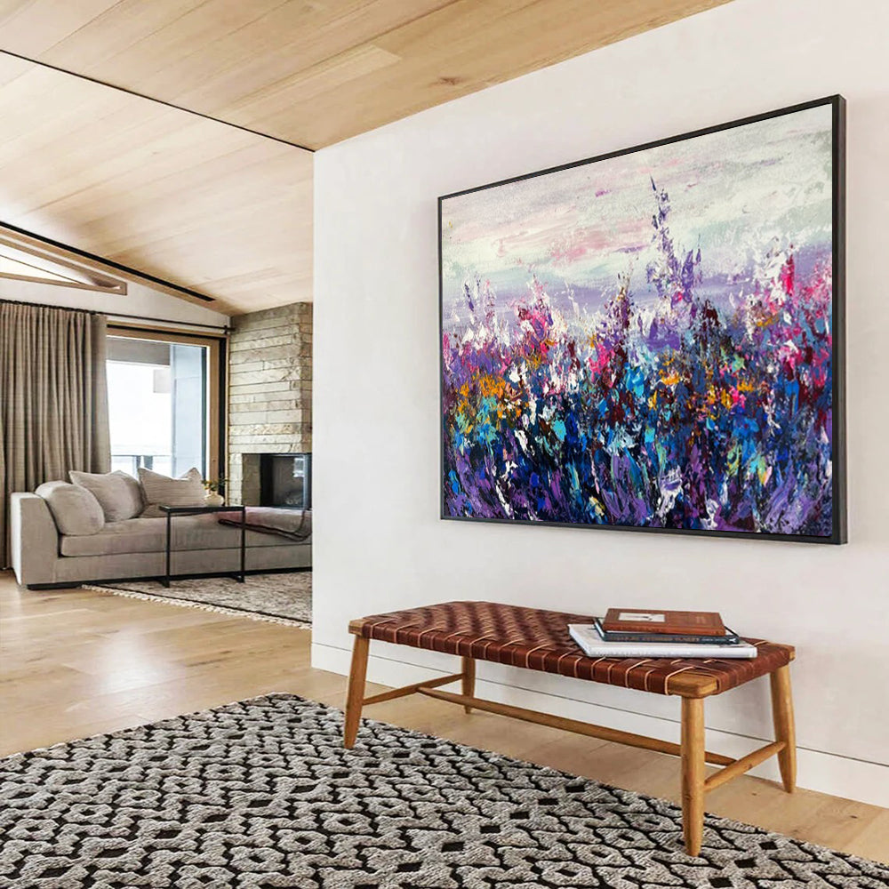 Giant Hand-Painted Abstract Canvases for Dining Room & Hotel Lobby LargeART1531
