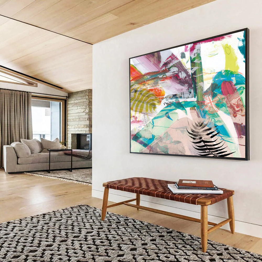 Vibrant Tropical Collage - Lively Dining Room Accent DLZ118