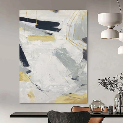 Extended Vertical Hand - Painted Custom Abstract Symphony (with Cloud Textures) for Office and Entryway DKH1587