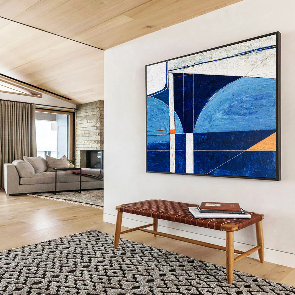 Monumental Hand - Painted Abstract Masterpiece for Bar & Entryway DKH540