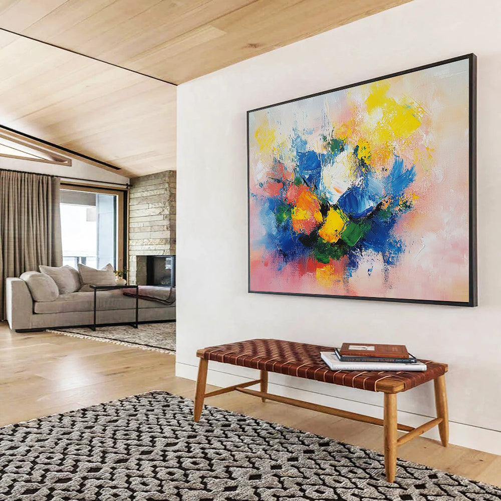 “Abstract Color Burst” - Multicolor, Abstract Color Burst, Modern Art HB1144