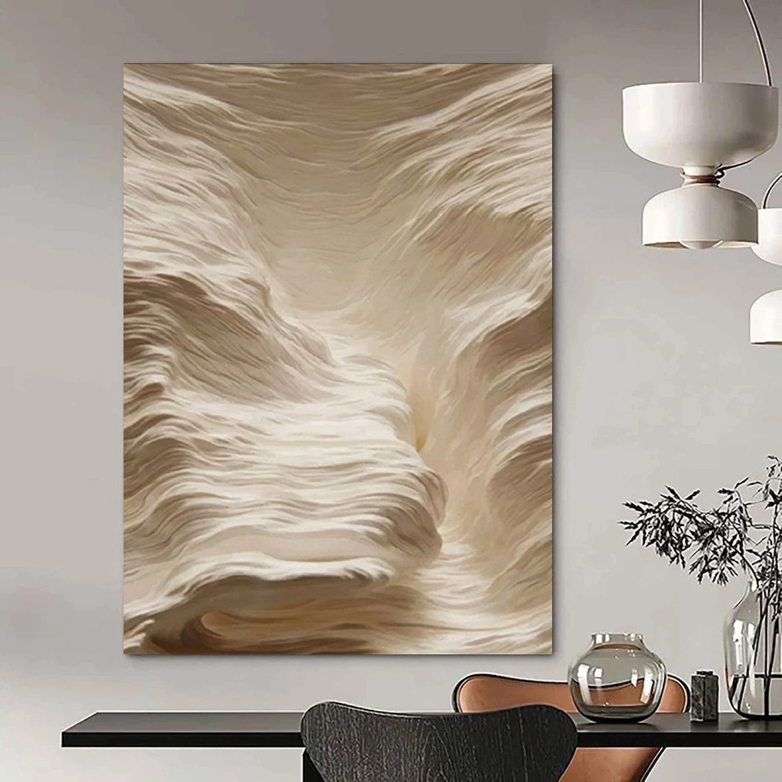 Titanic - Proportioned Hand - Painted Custom Abstract Work for Office and Dining Room DTP023