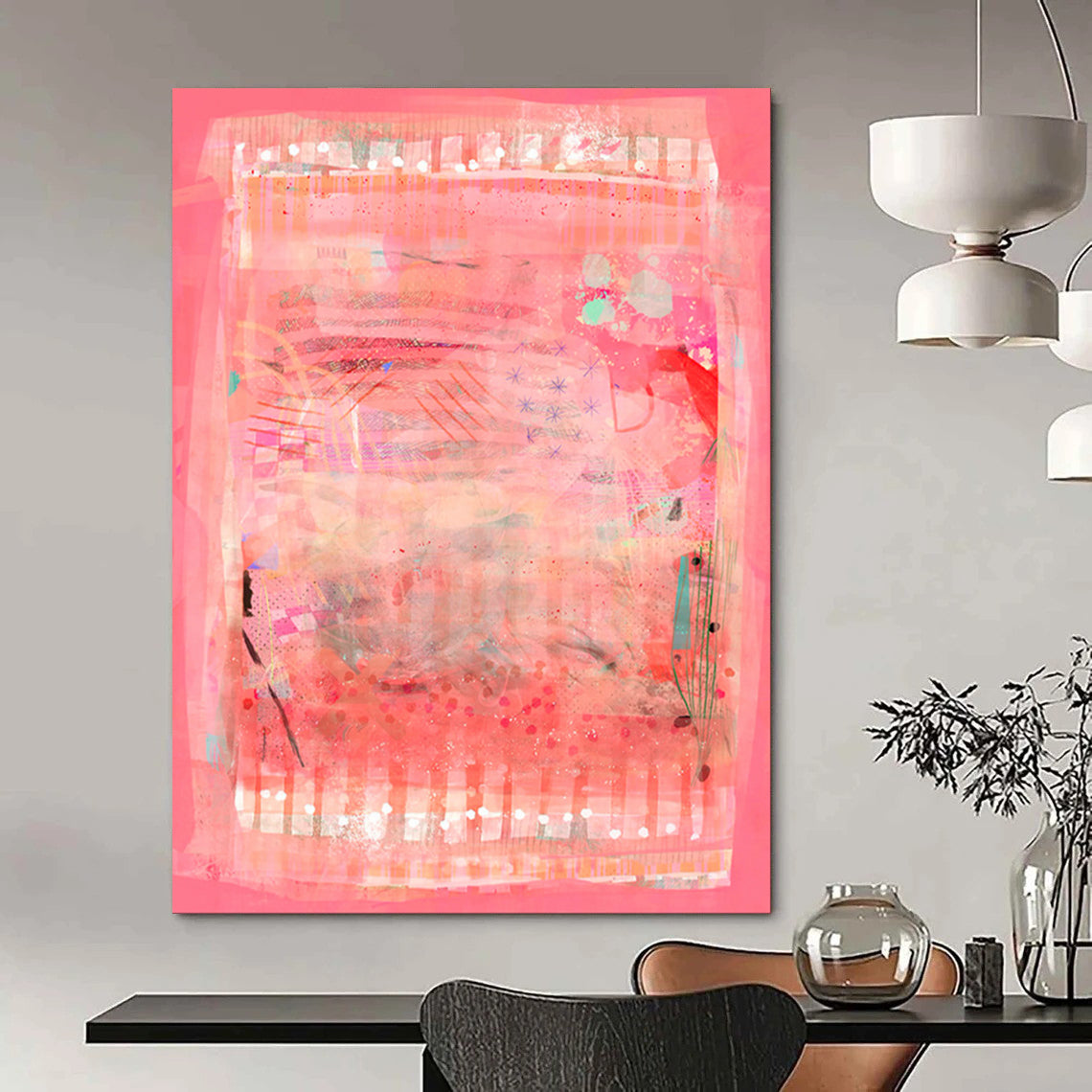 Hand-Painted Personalized Abstract Painting for Office & Hotel LargeART1863