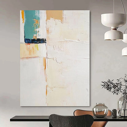 Large contemporary hand-painted abstract art featuring vibrant colors and bold shapes, perfect for adding a modern touch to any space. DLZ1770