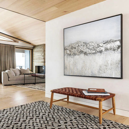 Textured Neutral Horizon - Minimalist Living Room or Office Art DLZ260