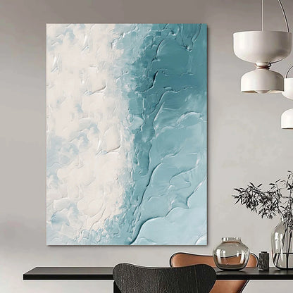 Gracefully Large - Scale Hand - Painted Textured Abstract for Dance Studio & Rehearsal Space DKH1250