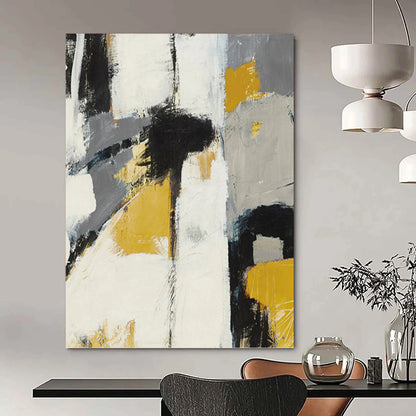Colossal - Dimensioned Vertical Hand - Painted Custom Abstract Tapestry (with Lush Textures), for Arranging in Dining Room and Hotel Lobby DKH1525