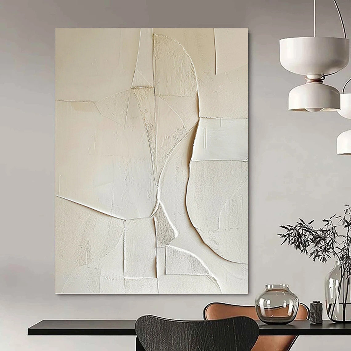 Enchanting Hand - Painted Textured Abstract for Dining Room & Hotel DKH1314