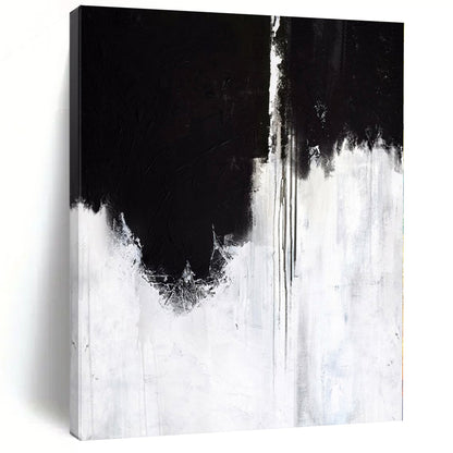 Captivating Hand-Painted Abstract Painting for Living Room Bookshelf Backdrops