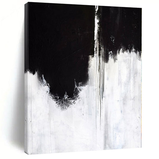 Captivating Hand-Painted Abstract Painting for Living Room Bookshelf Backdrops