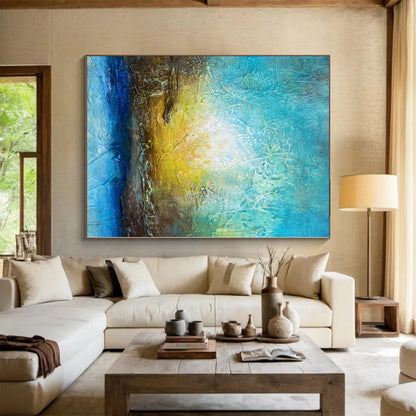 Immense Abstract Techno Art - Hand-Painted Resin for Electronic Music Festival Venues